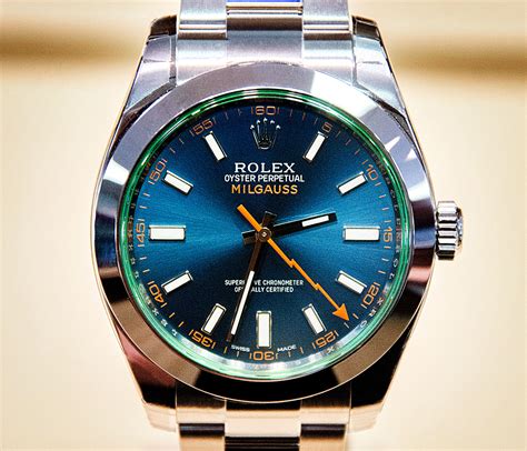 rolex milgauss blue buy|rolex milgauss blue review.